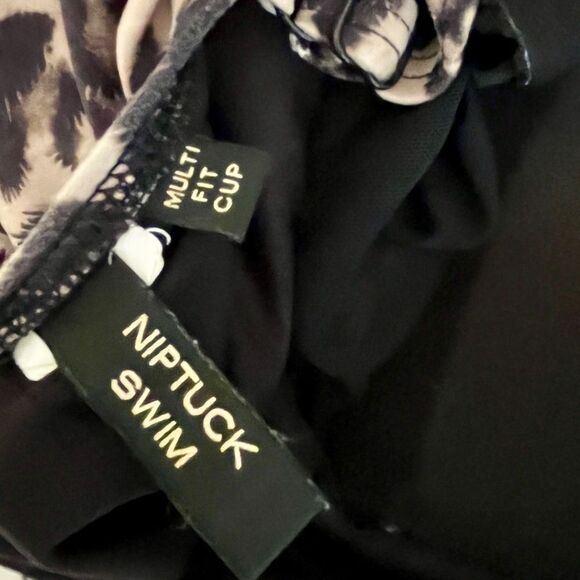 Nip Tuck Joanne Tummy Control Ruched Brown Black Leopard One Piece Swimsuit 8 - Picture 7 of 8